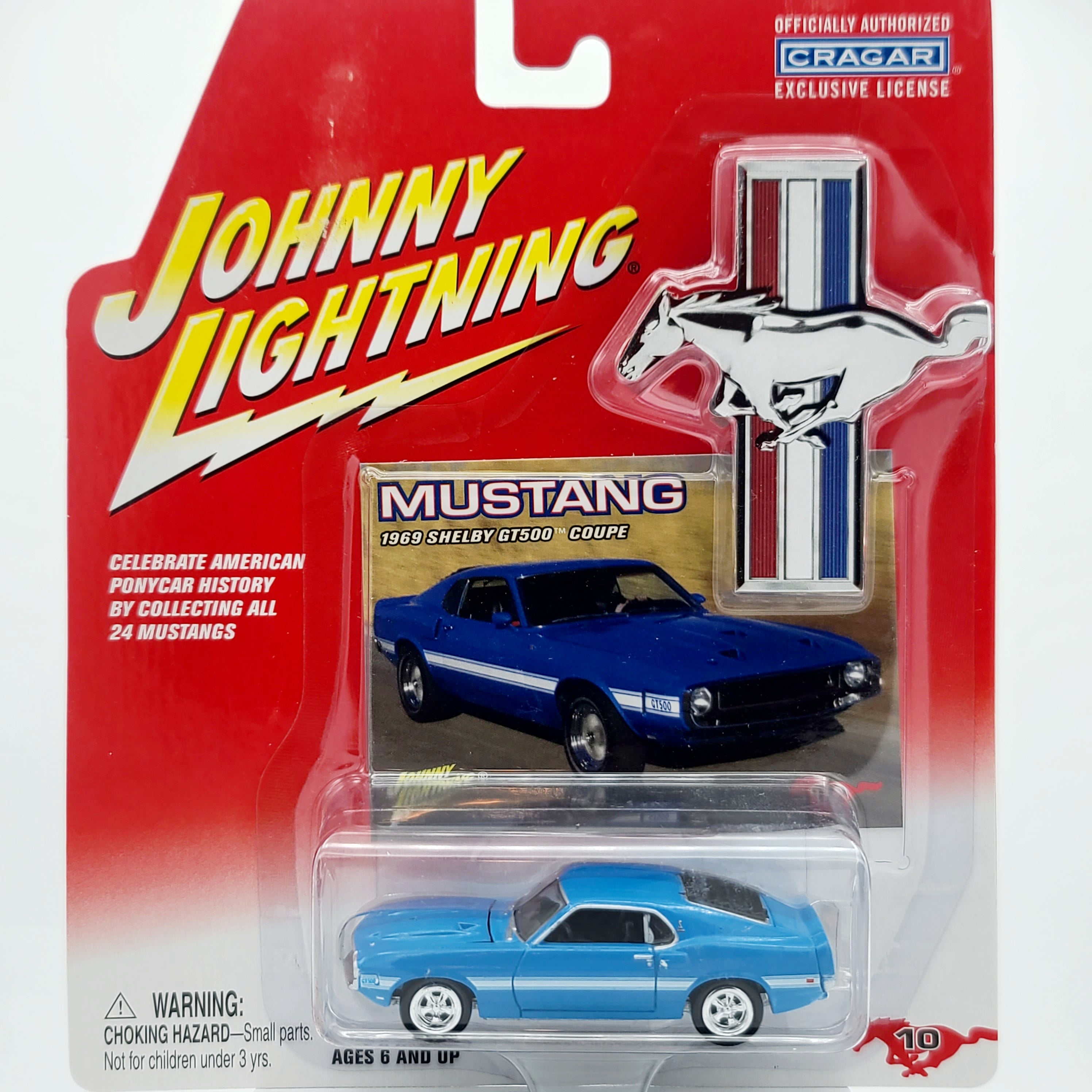 Johnny Lightning '69 Ford Mustang Shelby GT500 Coupe - 1:64 (2003 Mustang Series Release 3)